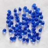 50 Stück - Glastropfen safir blau
